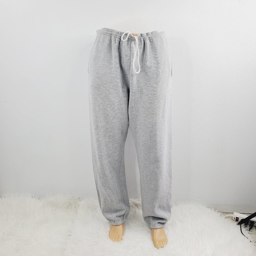 Russell Athletic Mens Gray Elastic Waist Drawstring Jogger Sweat Pants Size L